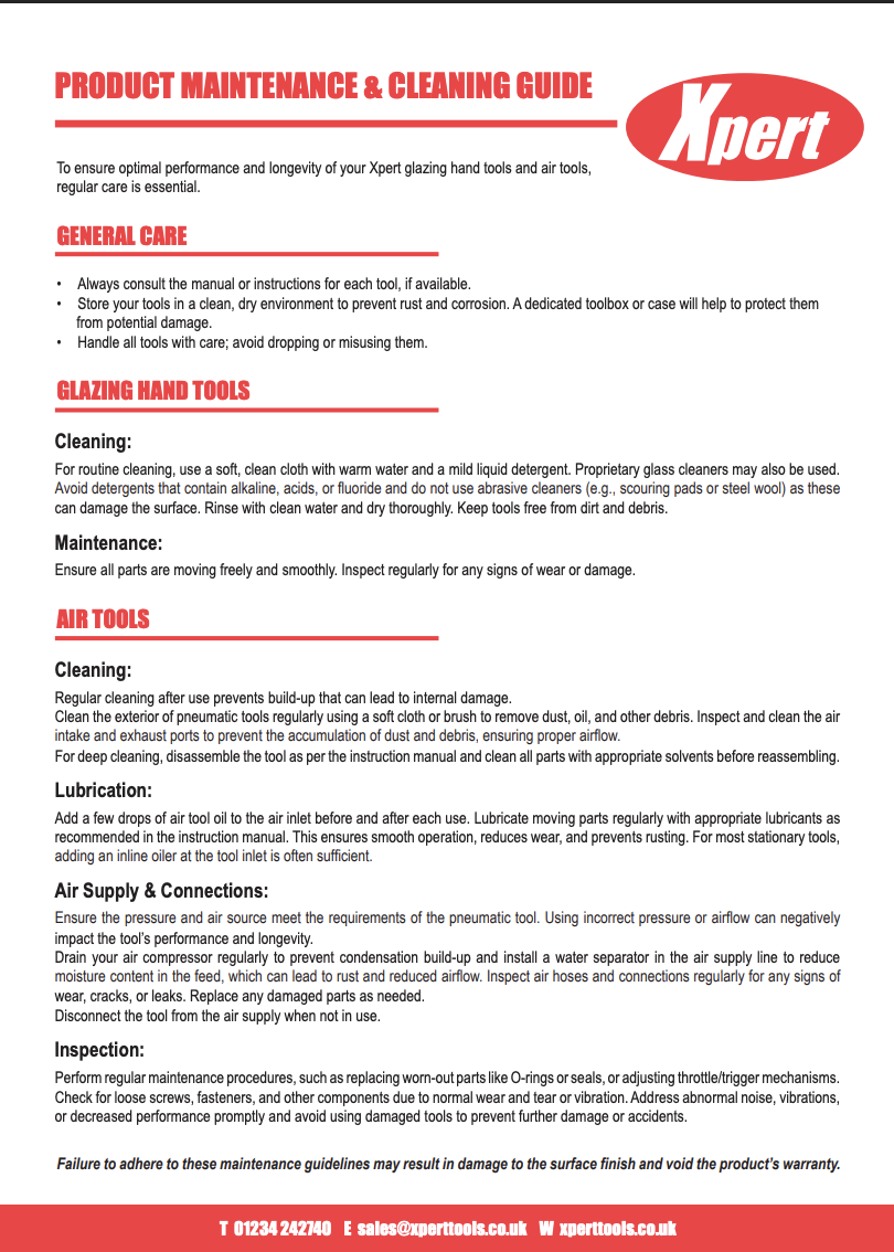 Xpert guarantee and maintenance