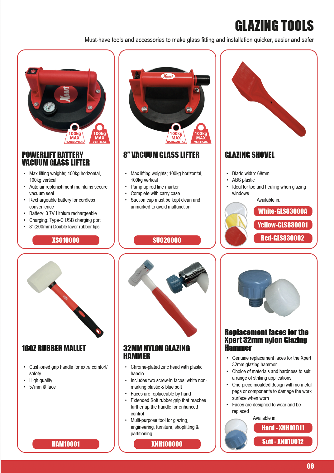 Xpert Nylon Hsammer & Replacement Heads Brochure Page